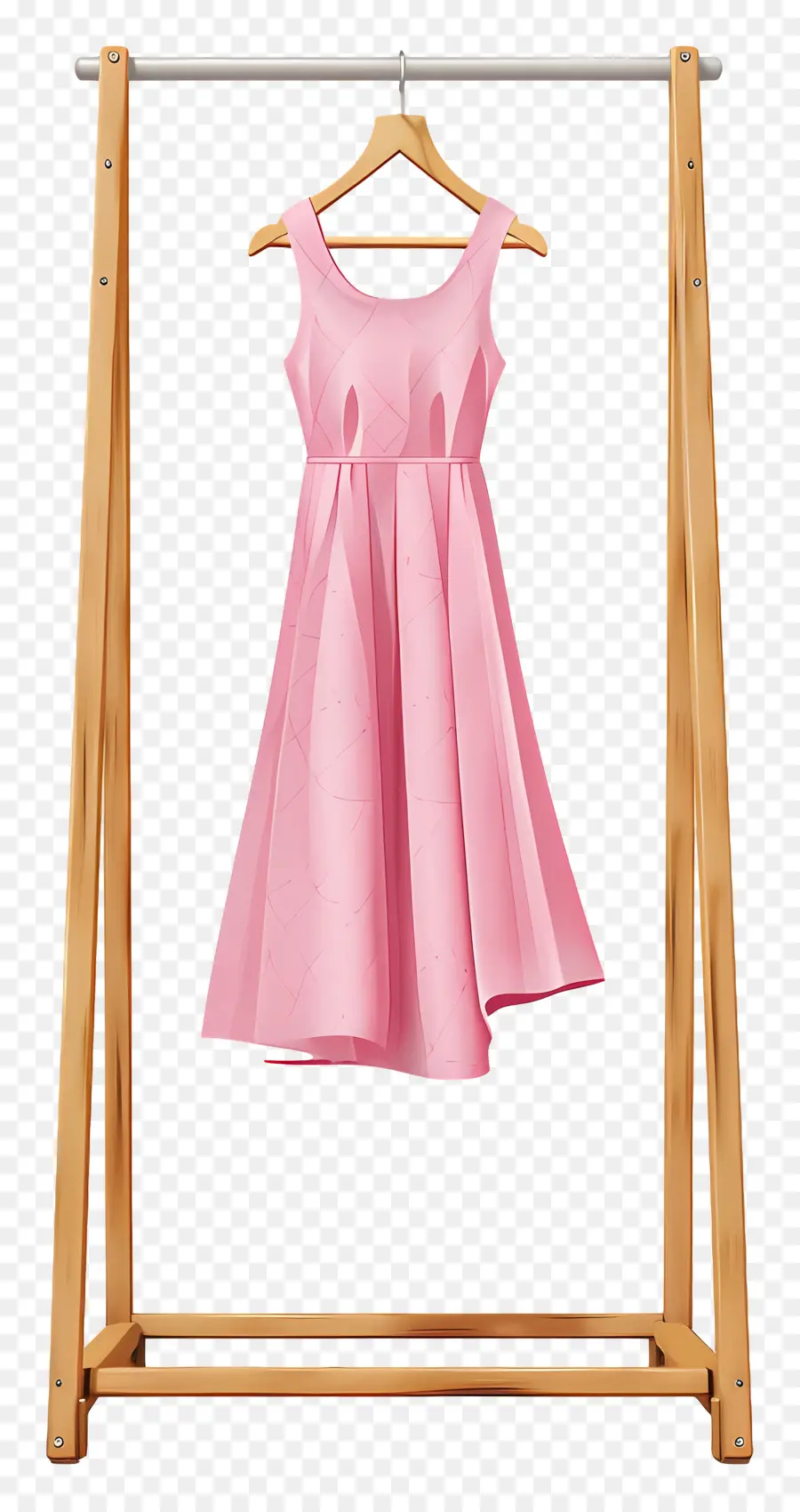 Cabideiro Em Pé，Vestido Rosa PNG