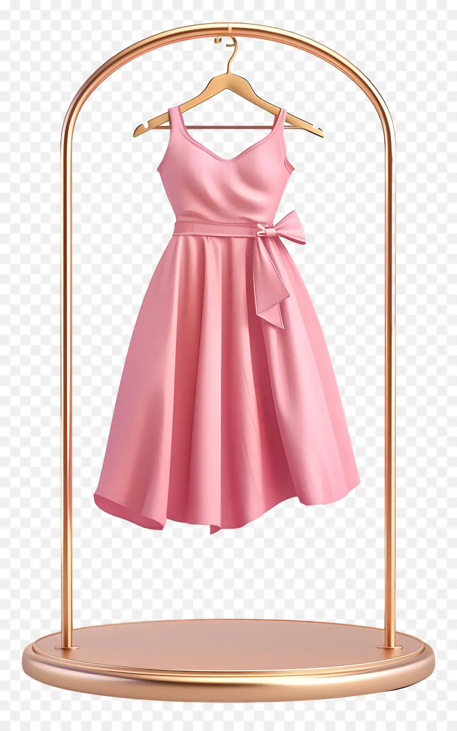 Cabideiro Em Pé，Vestido Rosa PNG