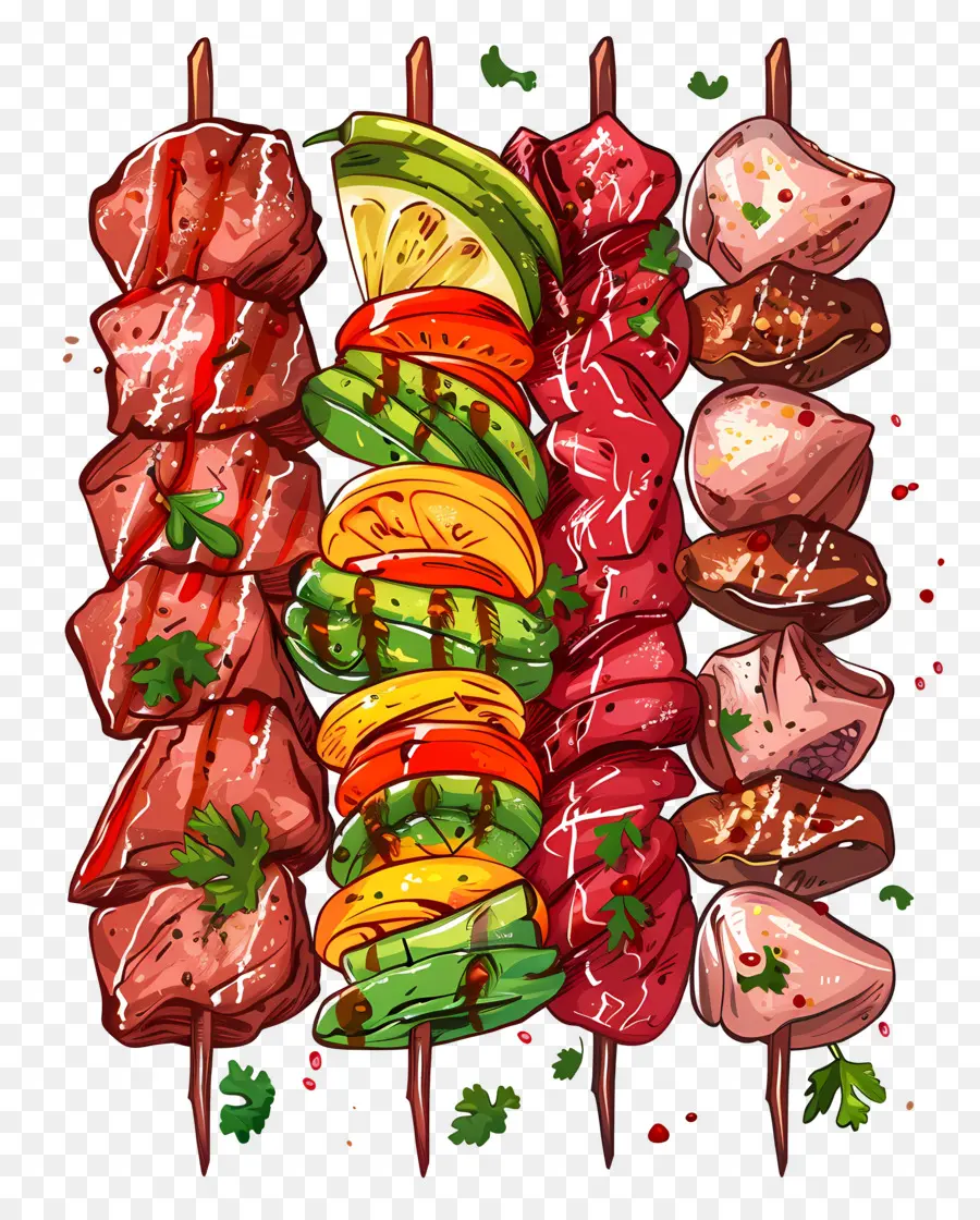 Espetos De Carne，Espetos PNG