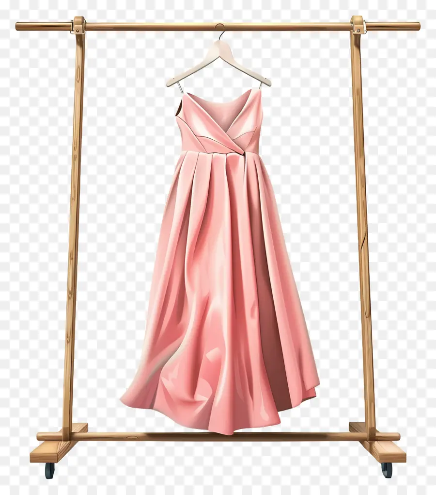 Cabideiro Em Pé，Vestido Rosa PNG