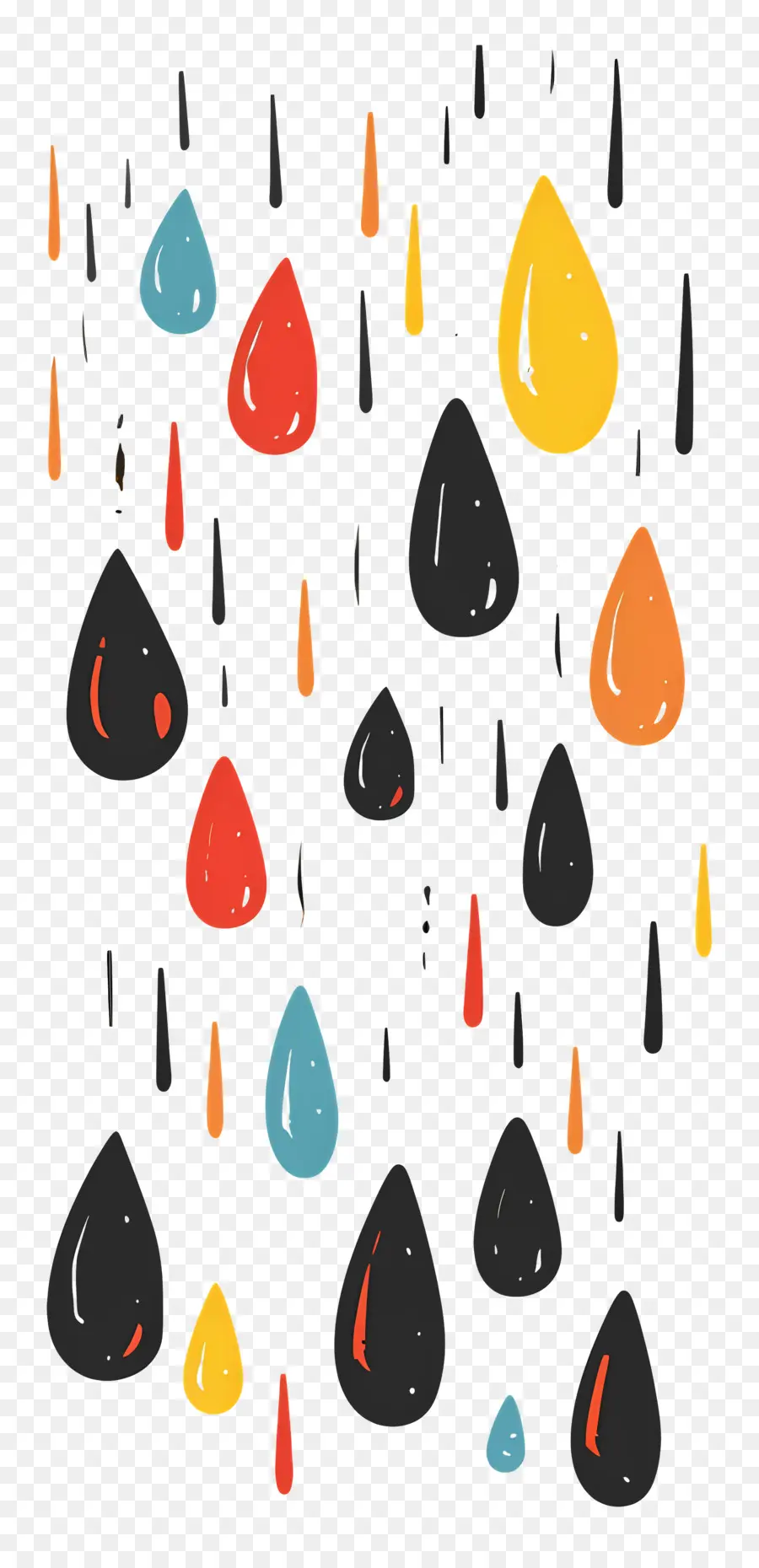 Chuva，Pingos De Chuva Coloridos PNG