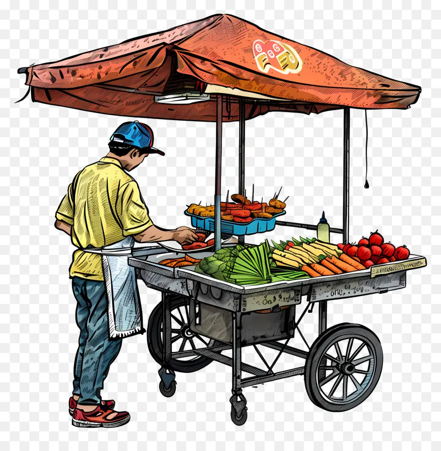 Comida De Rua，Vendedor De Comida De Rua PNG