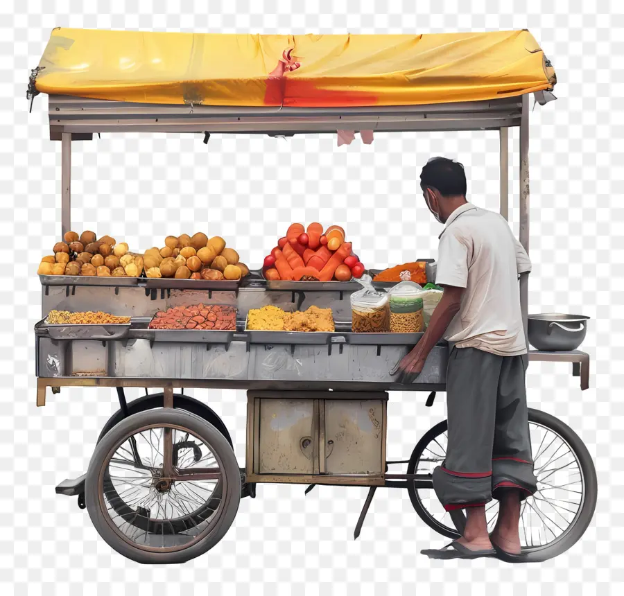 Comida De Rua，Carrinho De Frutas PNG