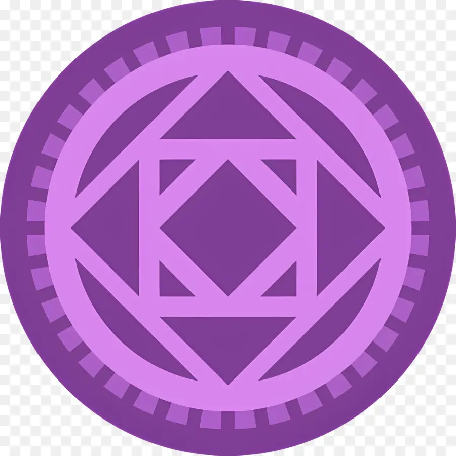 Círculo Mágico，Padrão Geométrico Roxo PNG