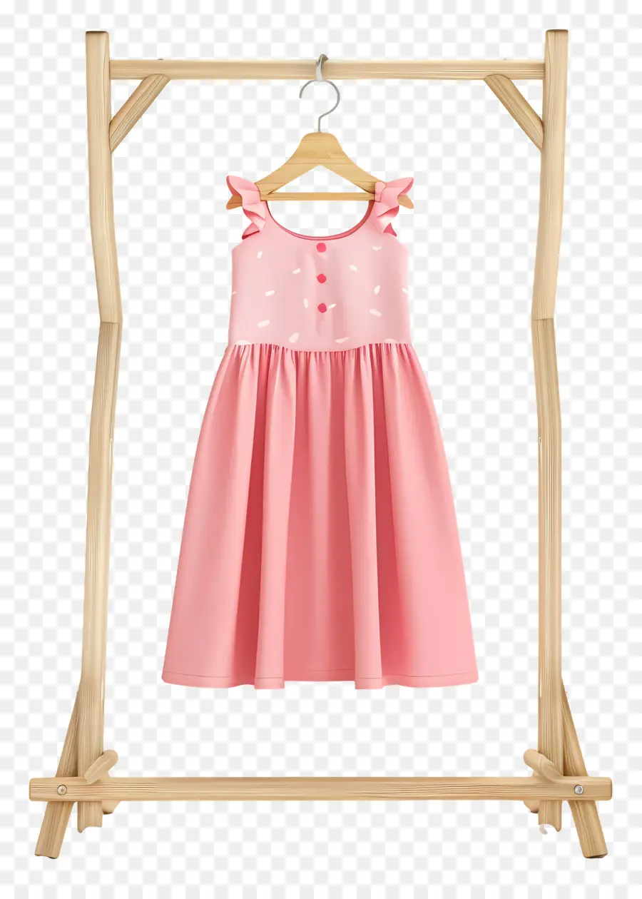 Cabideiro Em Pé，Vestido Rosa PNG