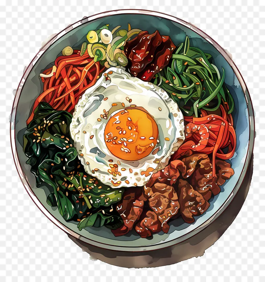 Refeição Coreana，Bibimbap PNG