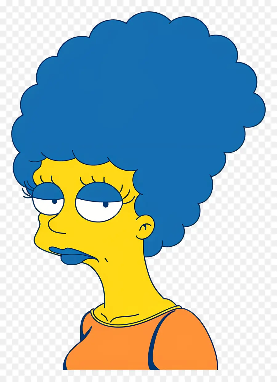 Marge Simpson，Mulher De Cabelo Azul PNG