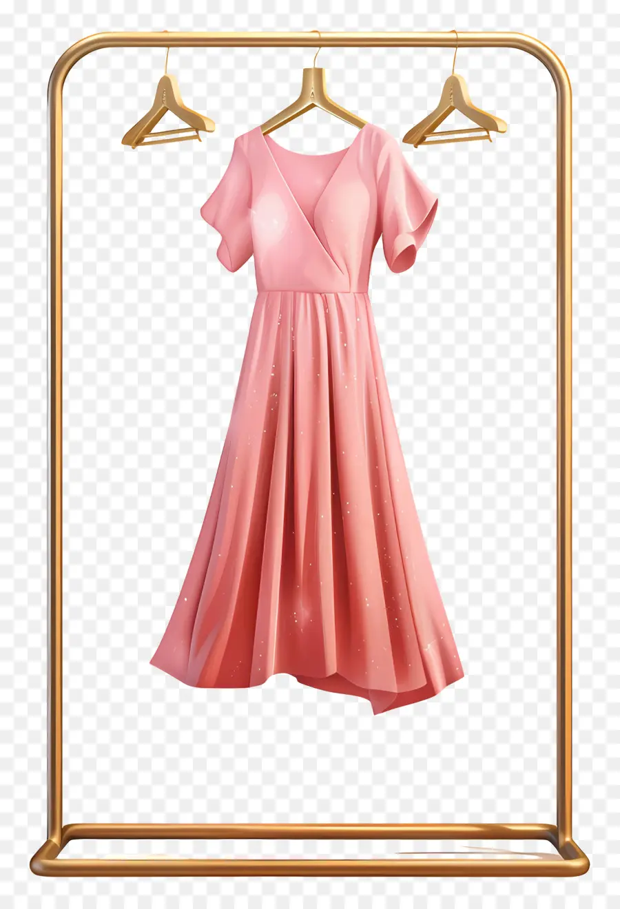 Cabideiro Em Pé，Vestido Rosa PNG