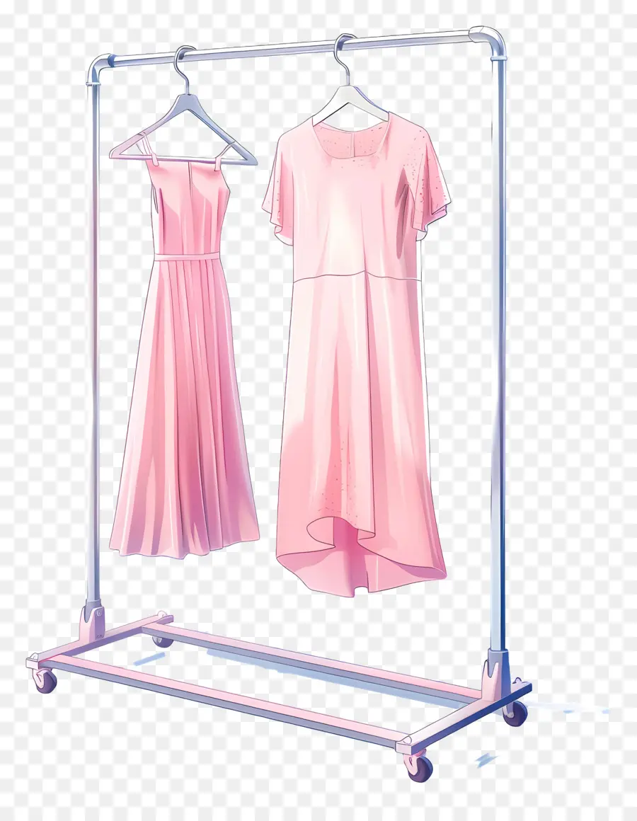 Cabideiro Em Pé，Vestidos Rosa PNG