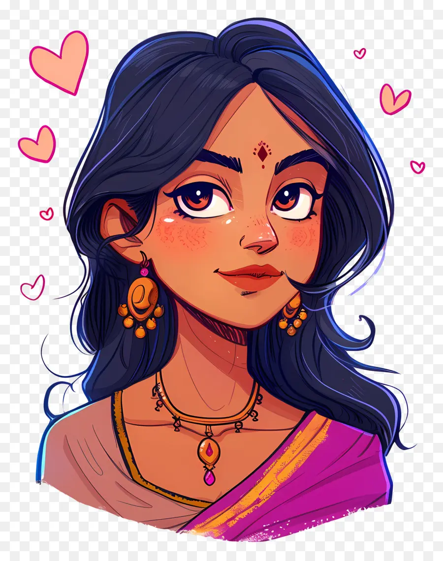 Mulher Marathi，Ilustração De Mulher PNG