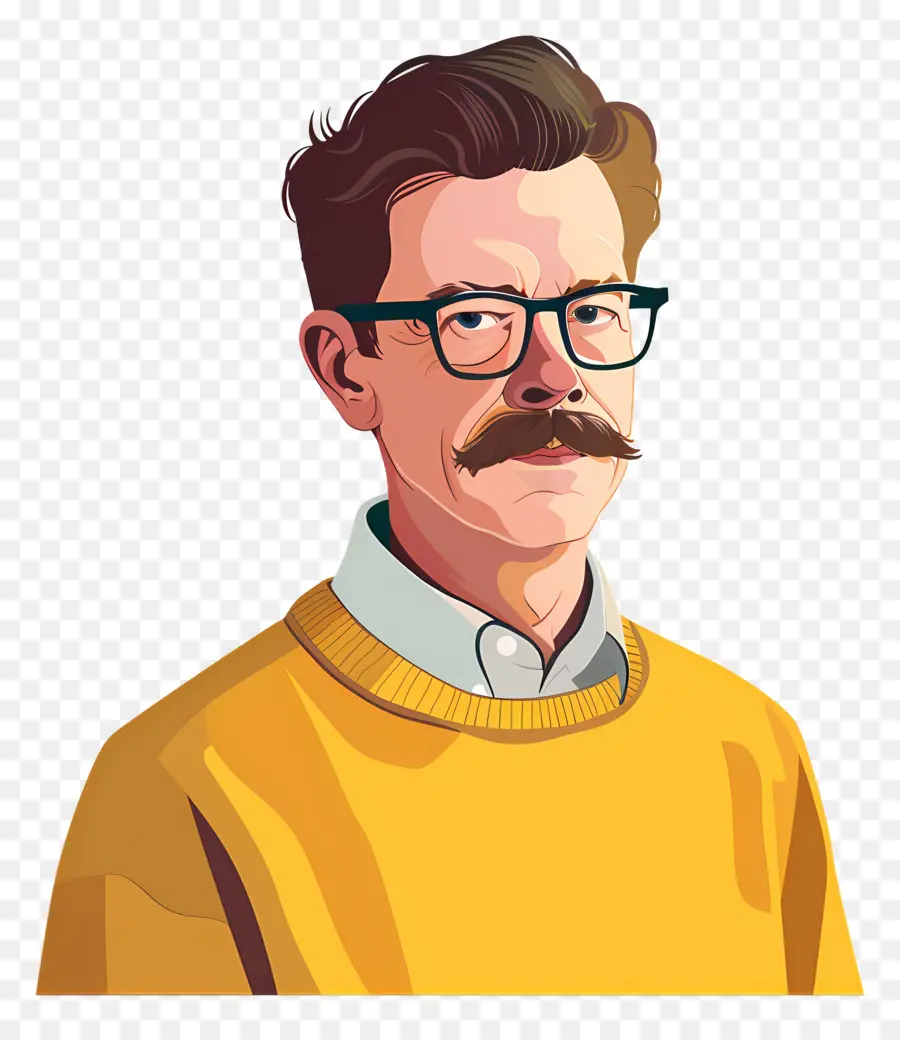 Ned Flandres，Homem De óculos PNG