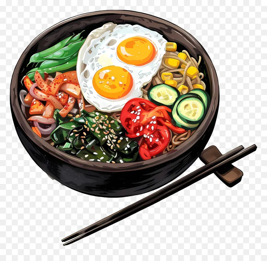 Refeição Coreana，Bibimbap PNG