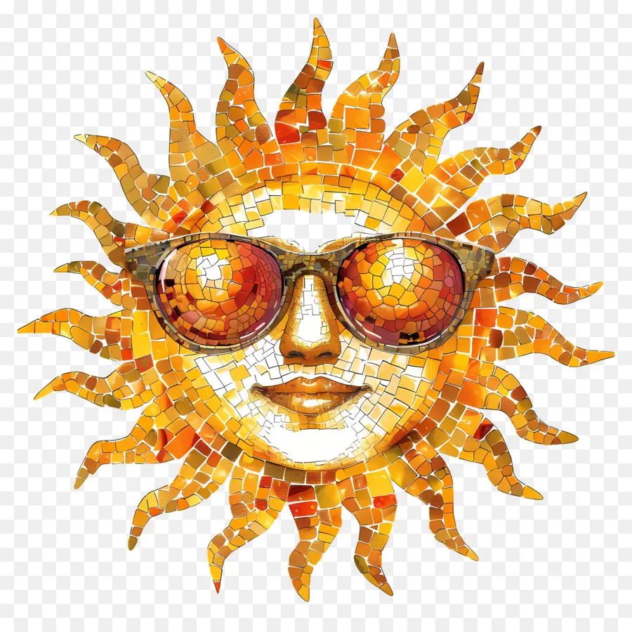 Sol De Desenho Animado，Sol Com óculos De Sol PNG