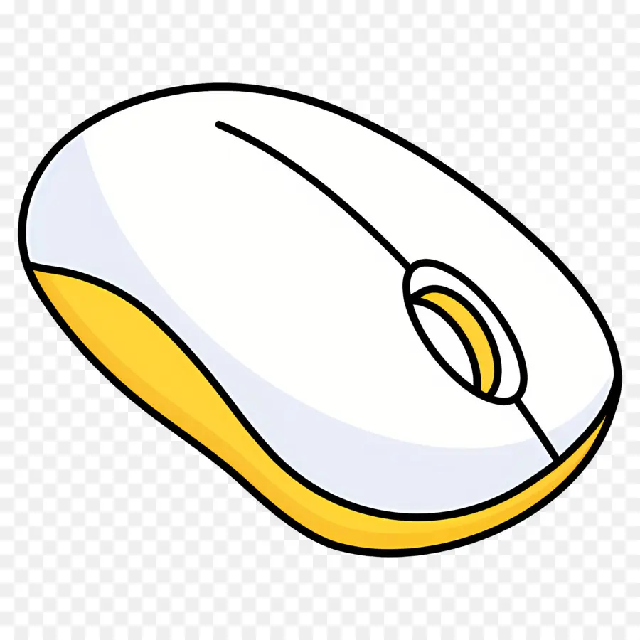 Mouse De Computador，Rato Branco E Amarelo PNG