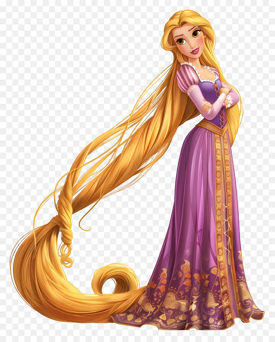 Princesa Rapunzel，Menina Com Cabelo Comprido PNG