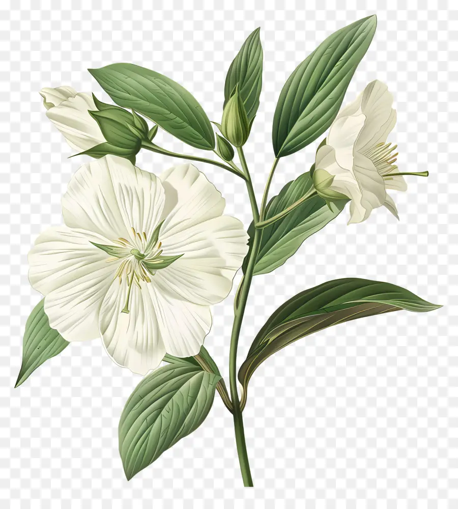 Flores Brancas，Botânico PNG