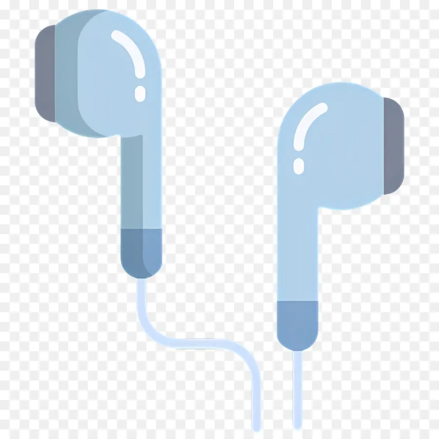 Airpods，Fones De Ouvido Azuis PNG