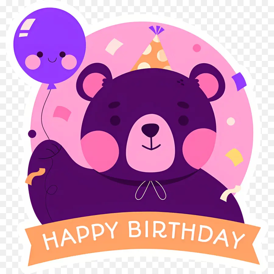 Feliz Aniversário，Urso De Aniversário PNG