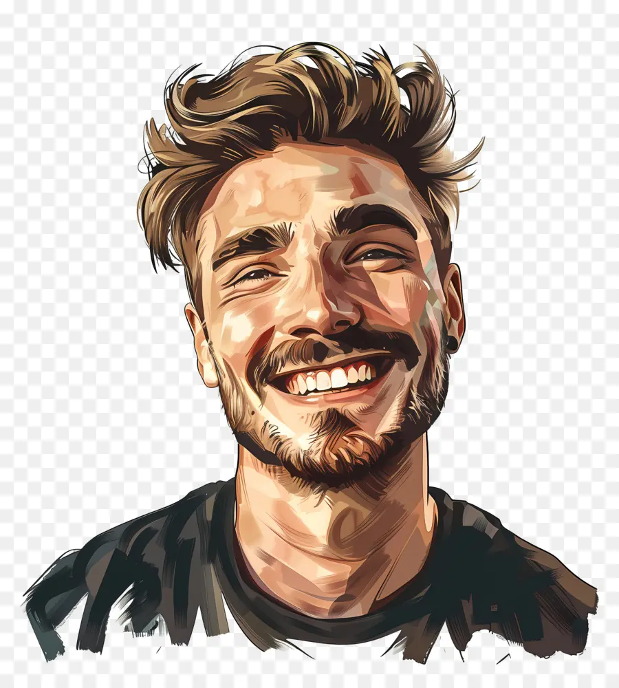 Cabeça De Homem Sorridente，Homem Sorridente PNG