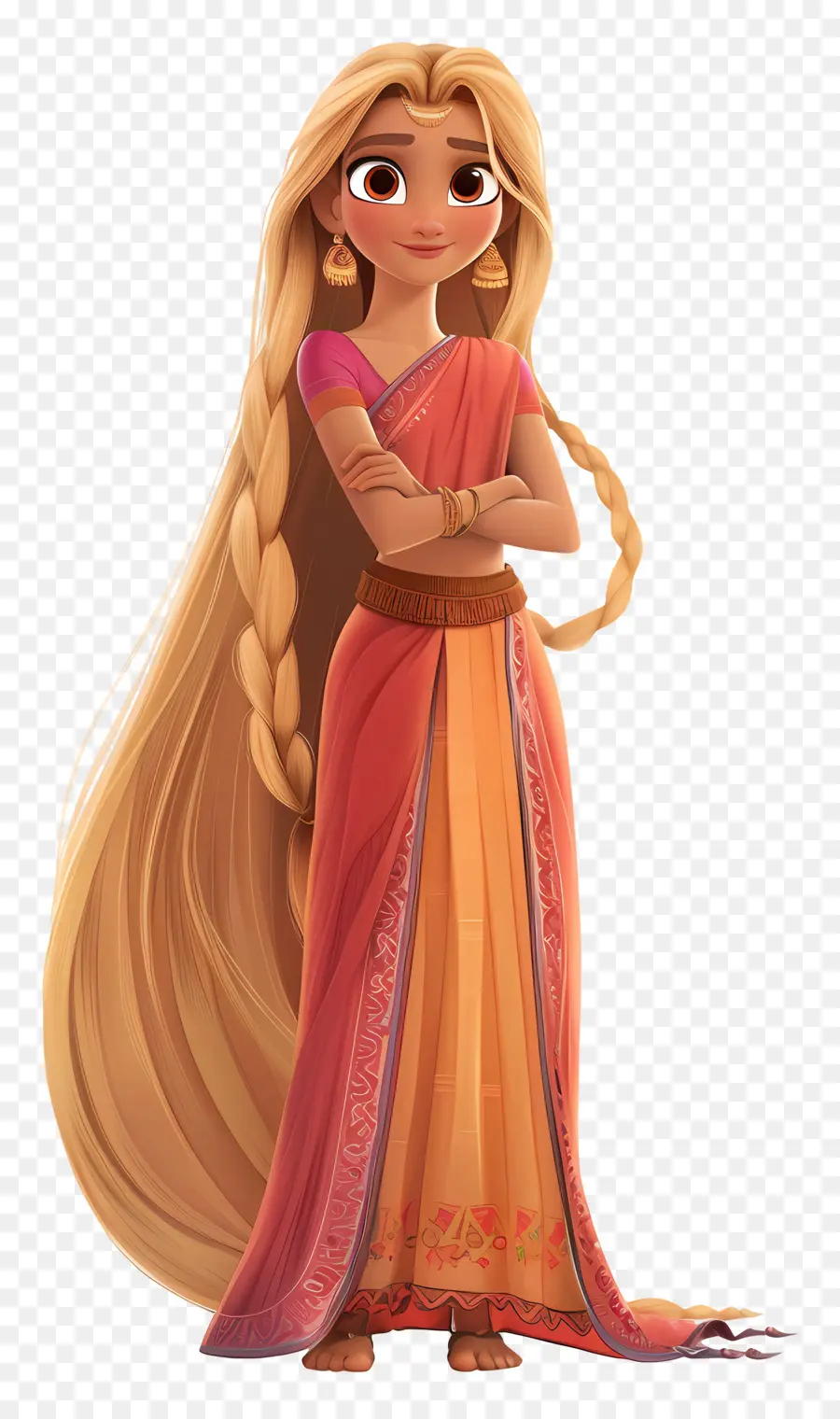 Princesa Rapunzel，Menina Com Cabelo Comprido PNG