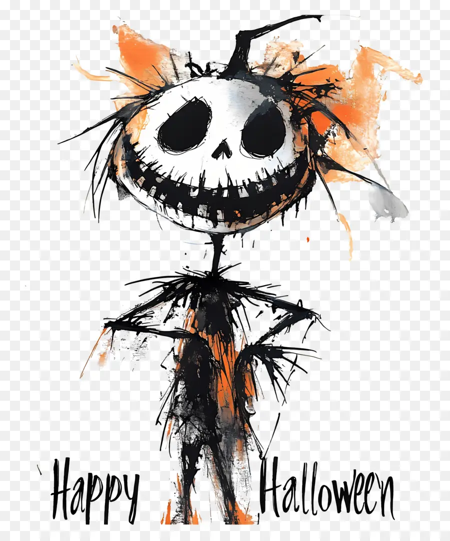 Feliz Dia Das Bruxas，Esqueleto De Halloween PNG