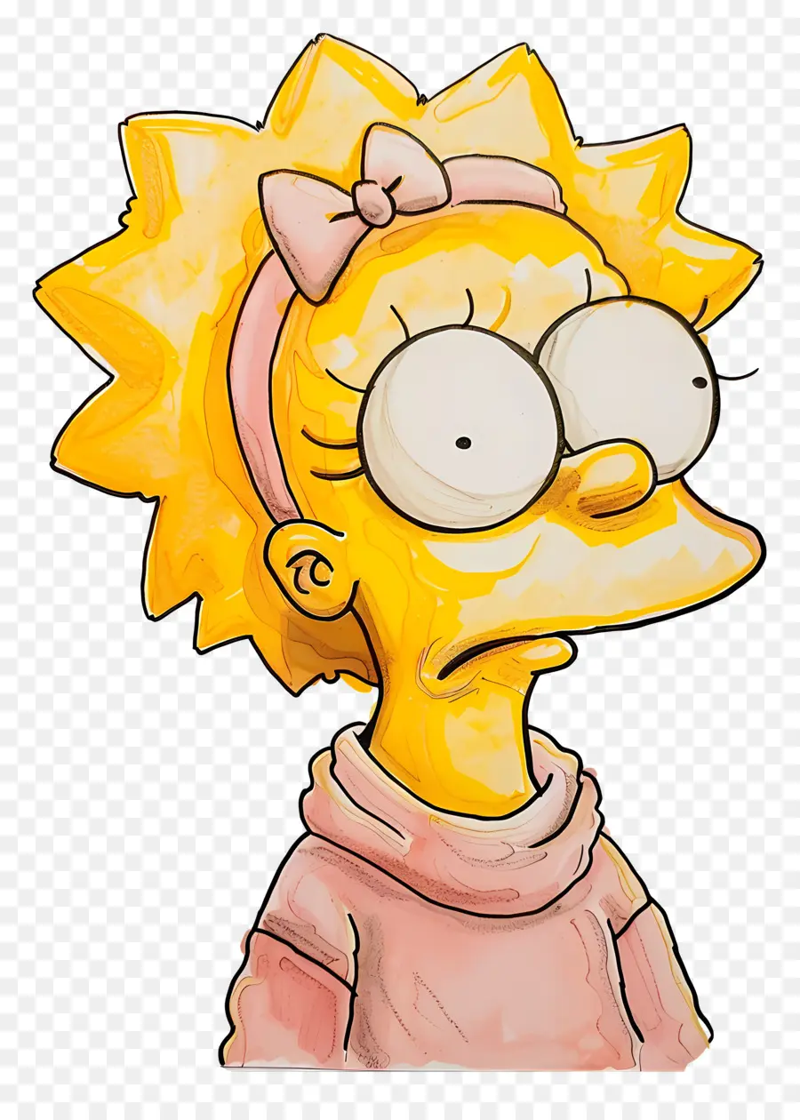 Maggie Simpson，Personagem De Desenho Animado Amarelo PNG