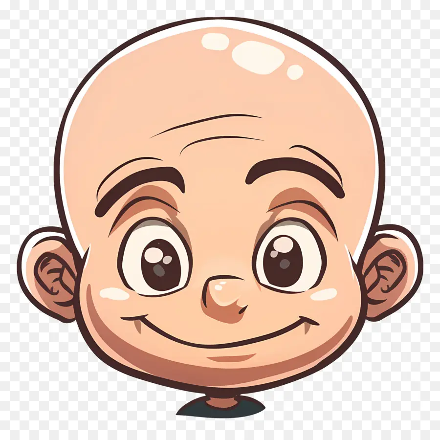 Cabeça De Homem Sorridente，Menino Careca PNG