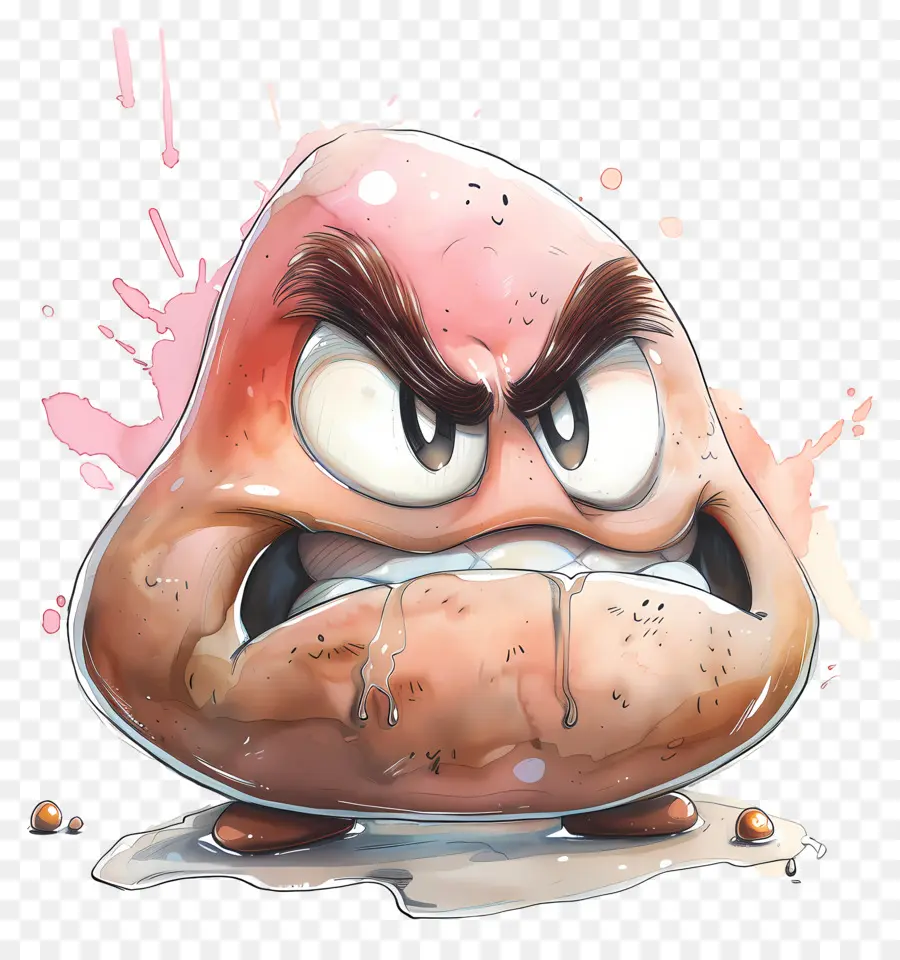 Goomba，Personagem Irritado PNG