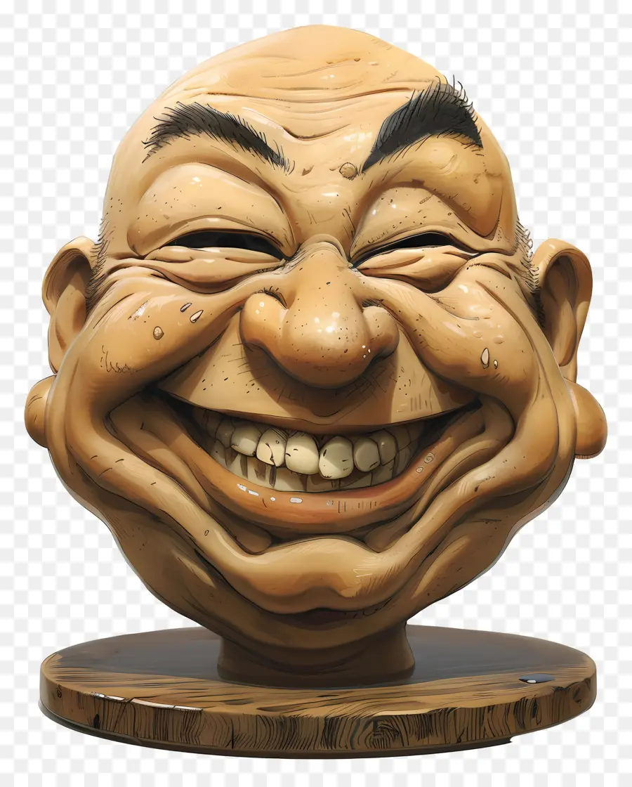 Cabeça De Homem Sorridente，Rosto Sorridente PNG