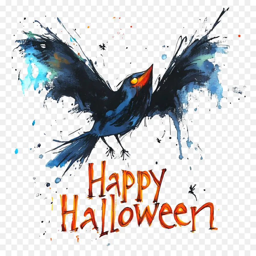 Feliz Dia Das Bruxas，Corvo De Halloween PNG