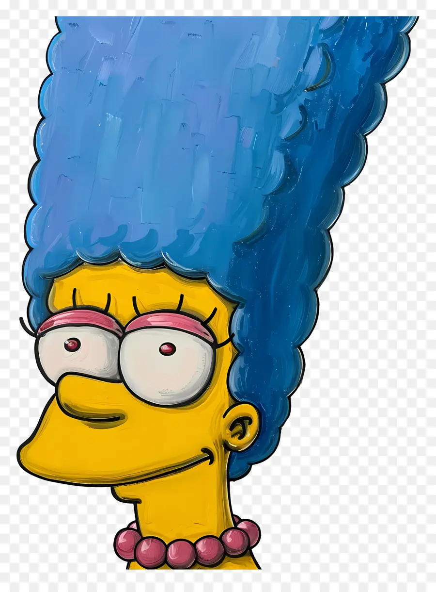 Marge Simpson，Personagem De Desenho Animado De Cabelo Azul PNG