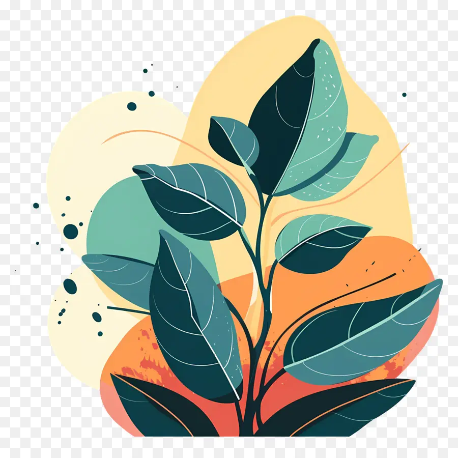 Plantar，Planta Colorida PNG