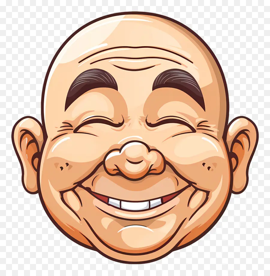 Cabeça De Homem Sorridente，Careca Sorridente PNG