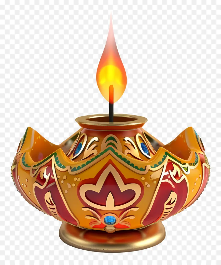 Lâmpada Diya，Lâmpada Decorativa PNG