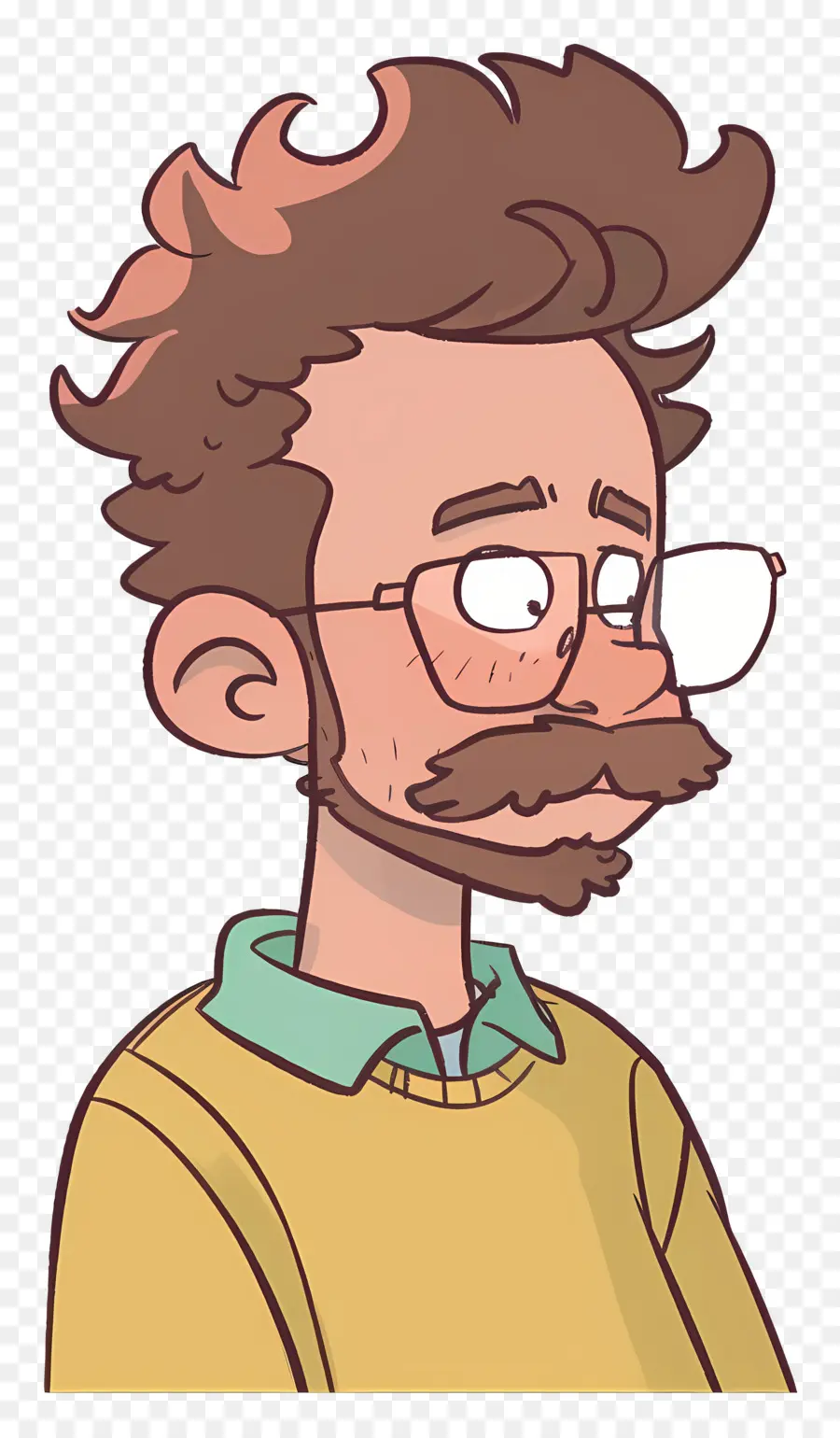 Ned Flandres，Homem De Desenho Animado Com óculos PNG