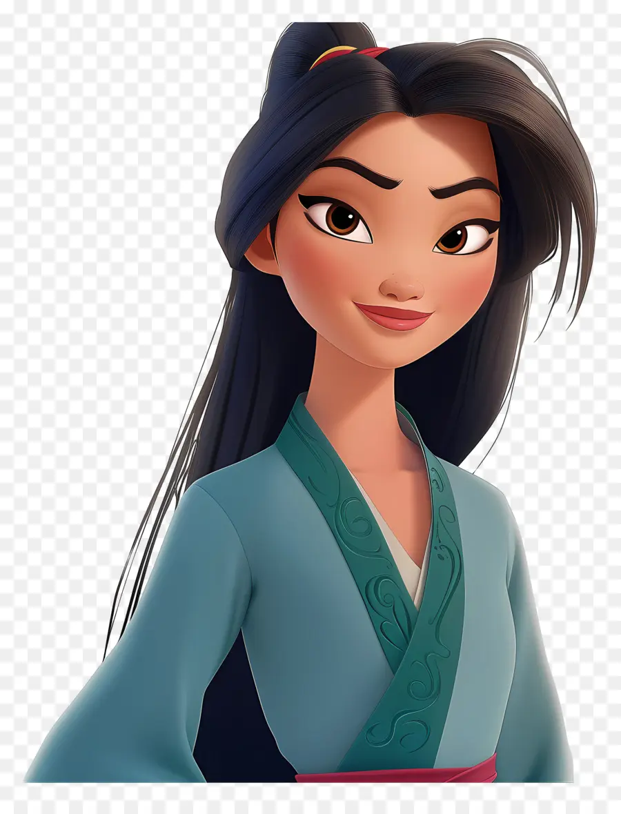 Princesa Mulan，Garota Animada PNG