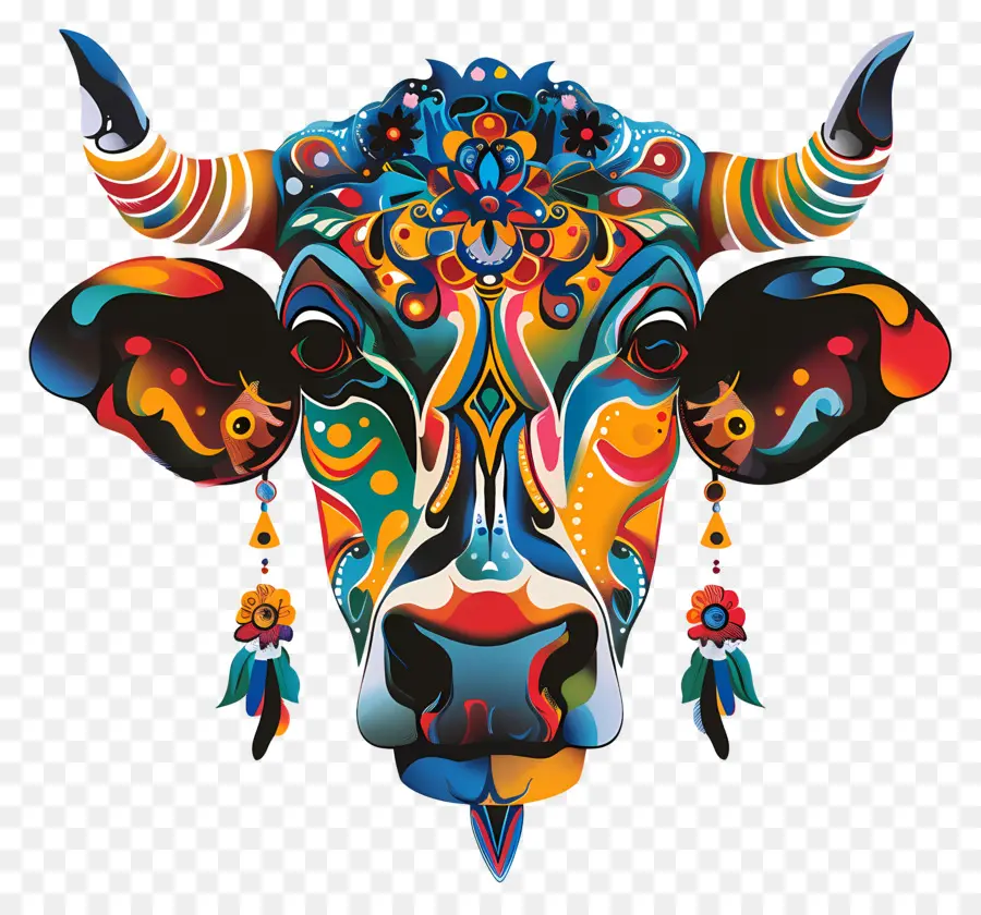 Cara De Touro，Vaca Colorida PNG