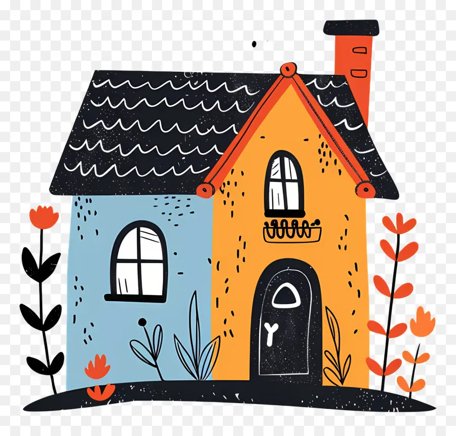 Casa，Casa Fofa De Doodle PNG