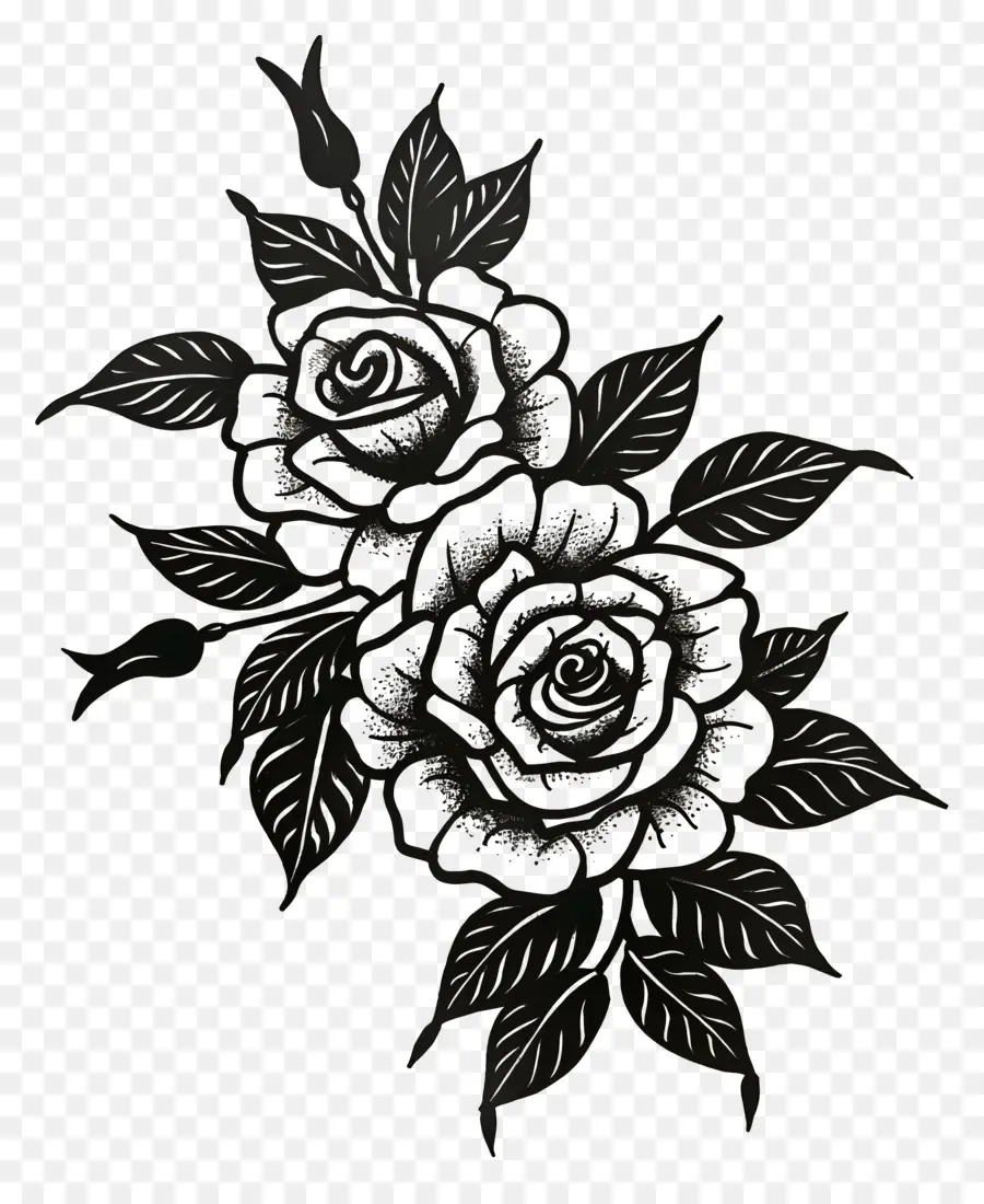 Tatuagem De Rosas，Buquê De Flores PNG