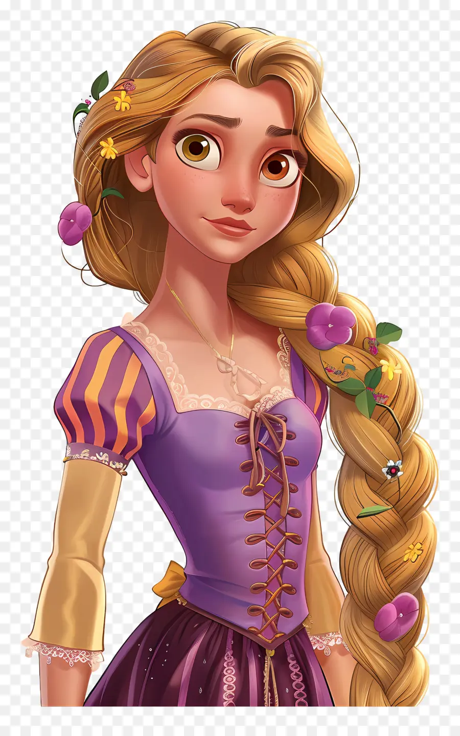 Princesa Rapunzel，Menina Loira Dos Desenhos Animados PNG