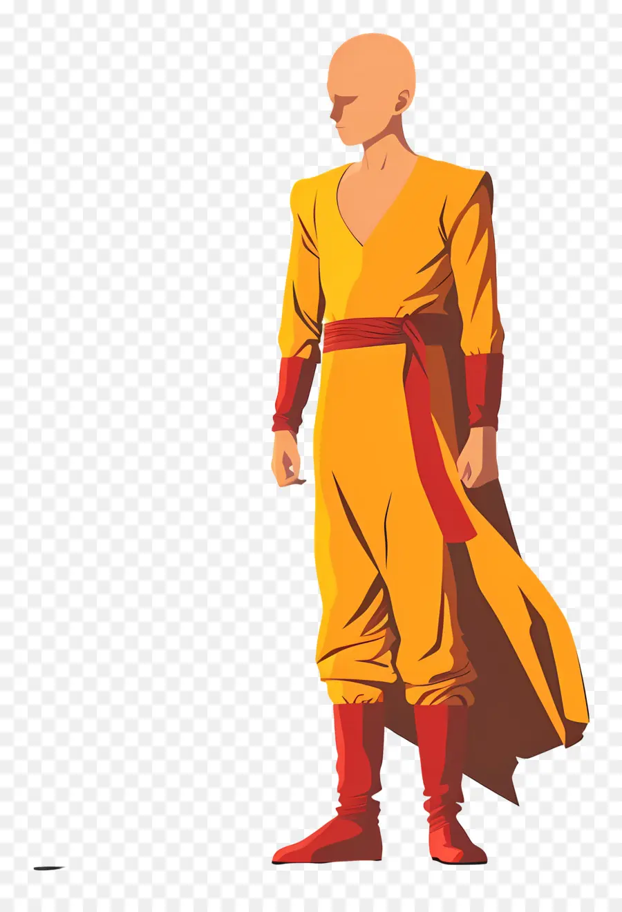 Saitama，Careca Em Manto Amarelo PNG