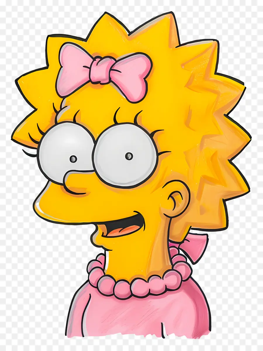 Lisa Simpson，Menina Amarela Dos Desenhos Animados PNG