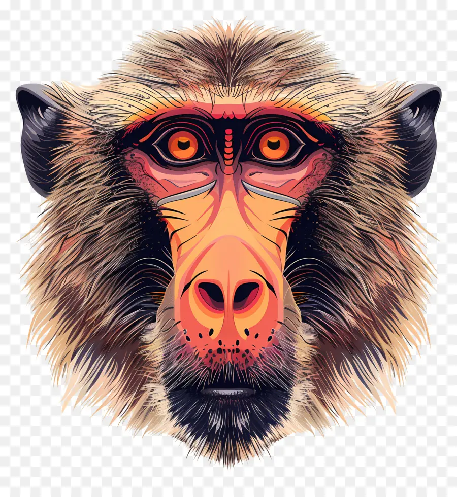 Cara De Babuíno，Cara De Mandril PNG