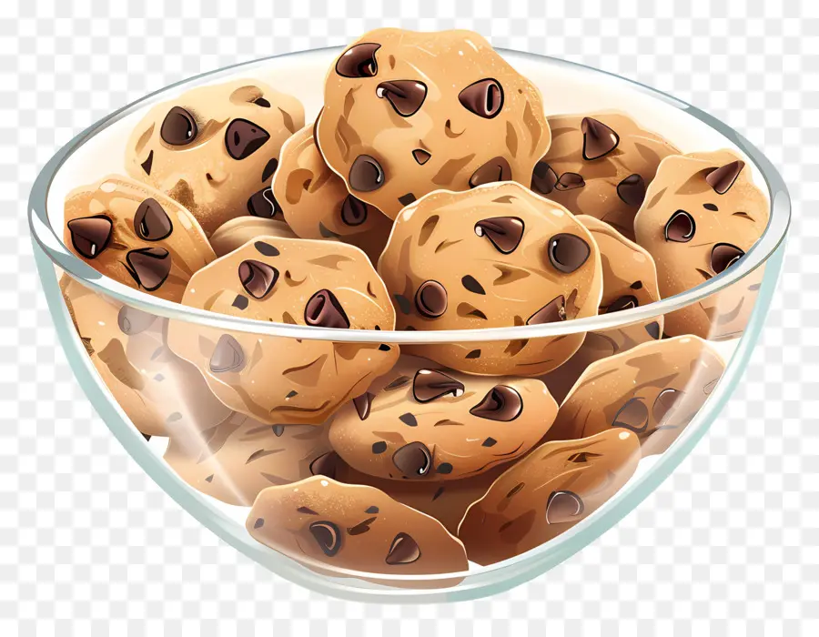 Biscoitos De Chocolate，Tigela De Biscoitos De Chocolate PNG