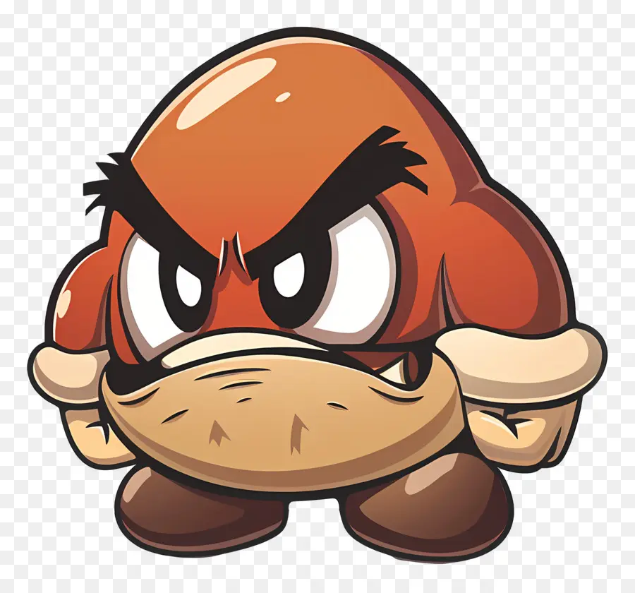 Goomba，Personagem De Desenho Animado Irritado PNG