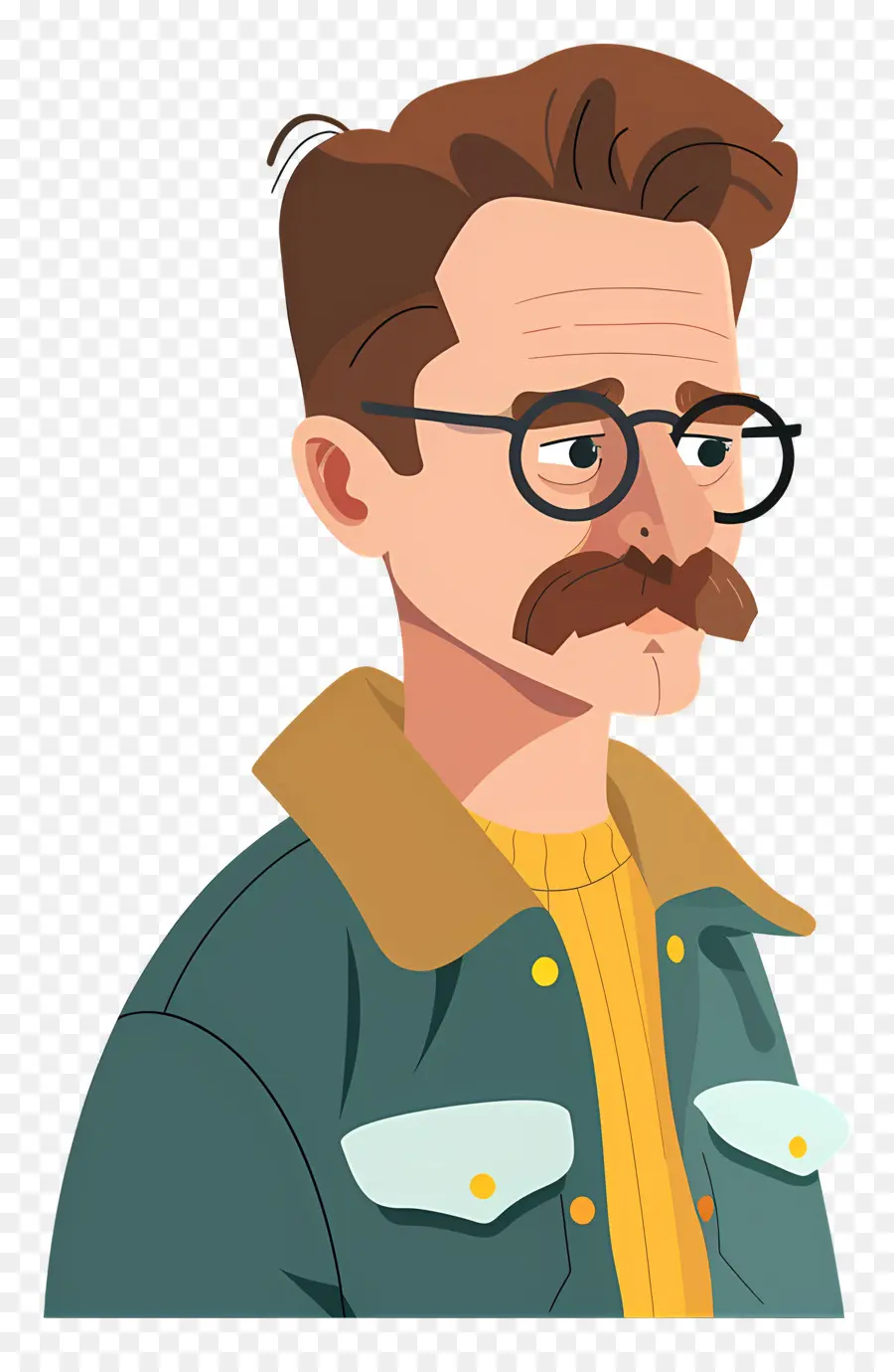 Ned Flandres，Homem De óculos PNG