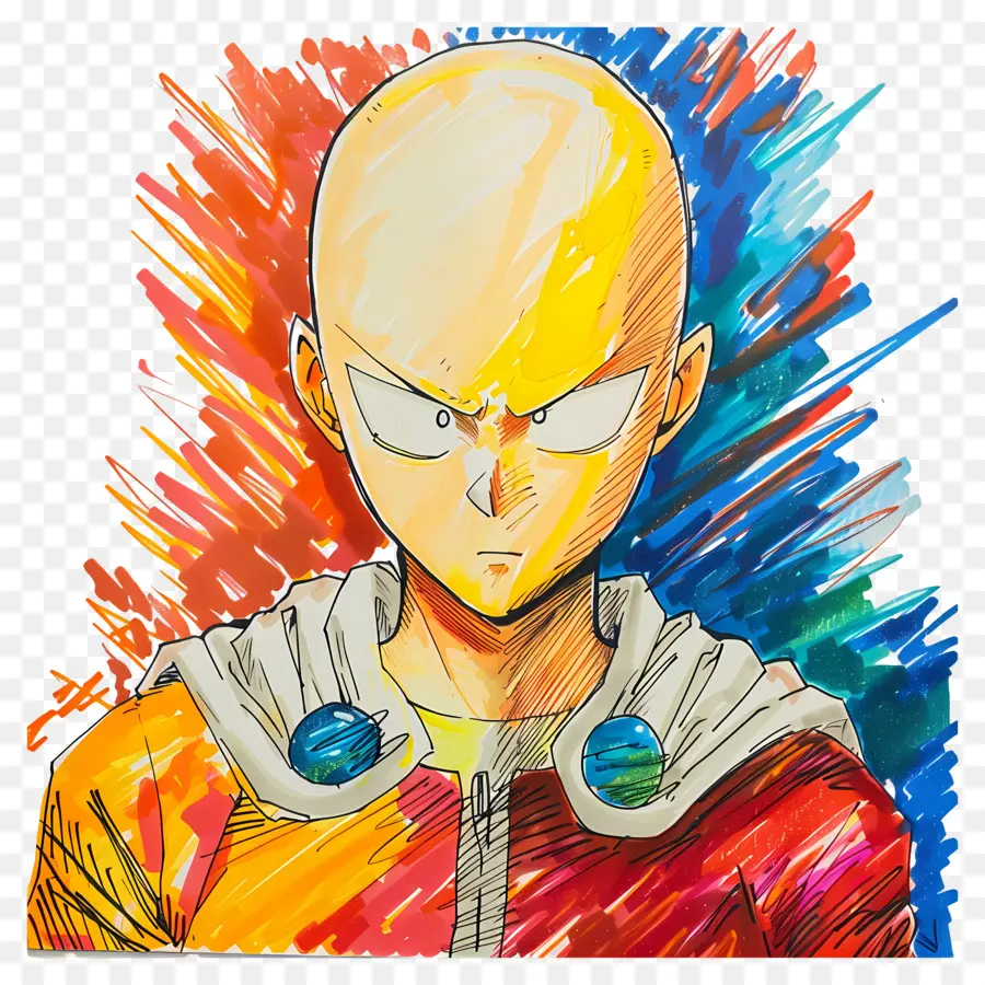 Saitama，Super Herói Careca PNG