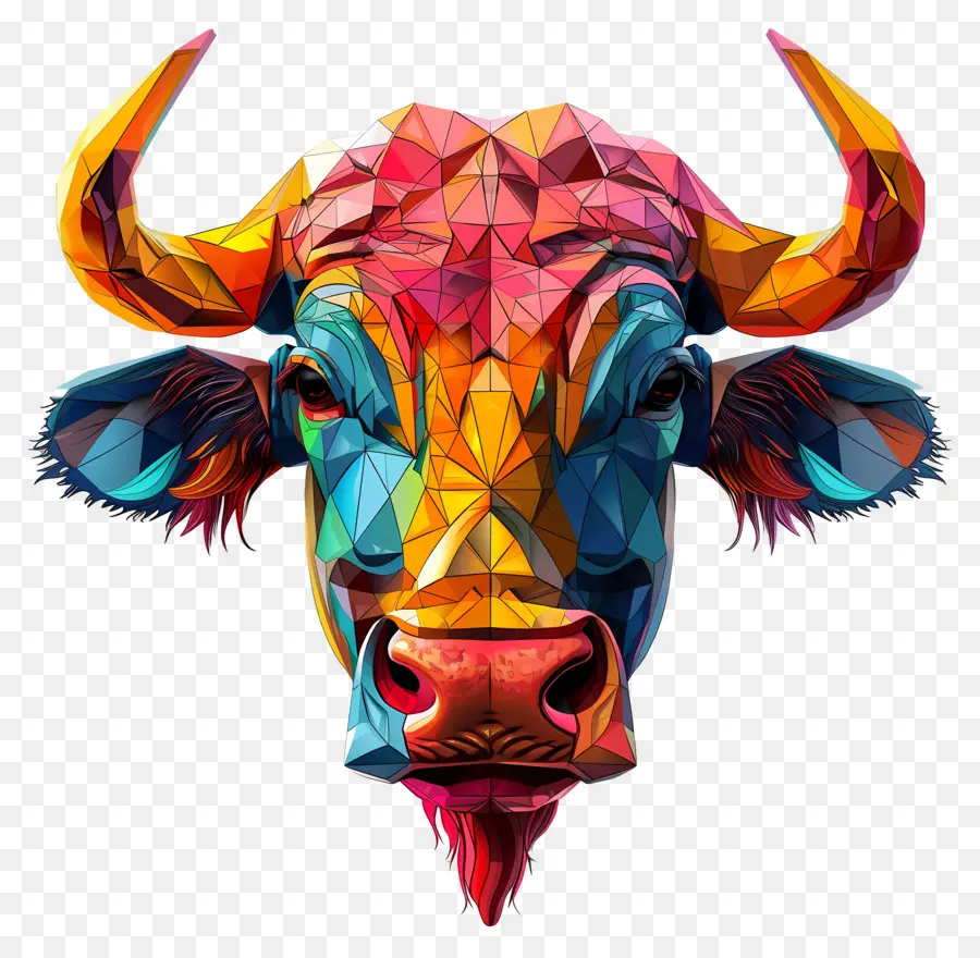 Cara De Touro，Vaca Colorida PNG