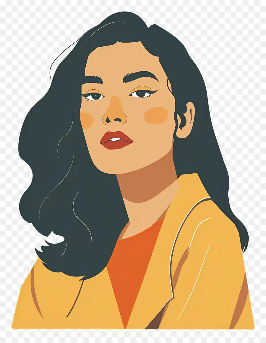 Menina Da Moda，Mulher Ilustrada PNG