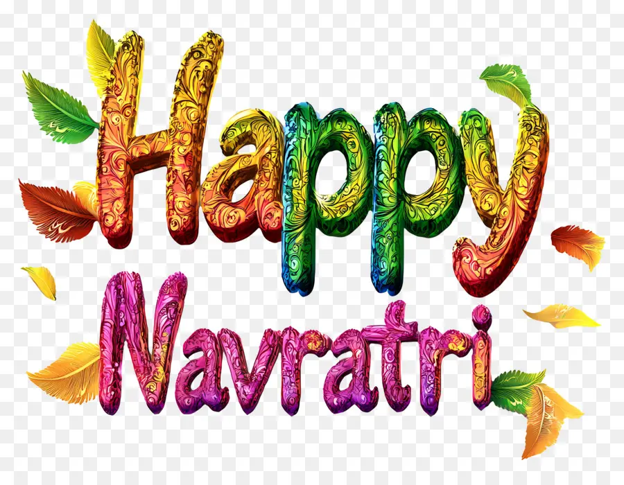 Feliz Navratri，Texto Feliz Navratri PNG